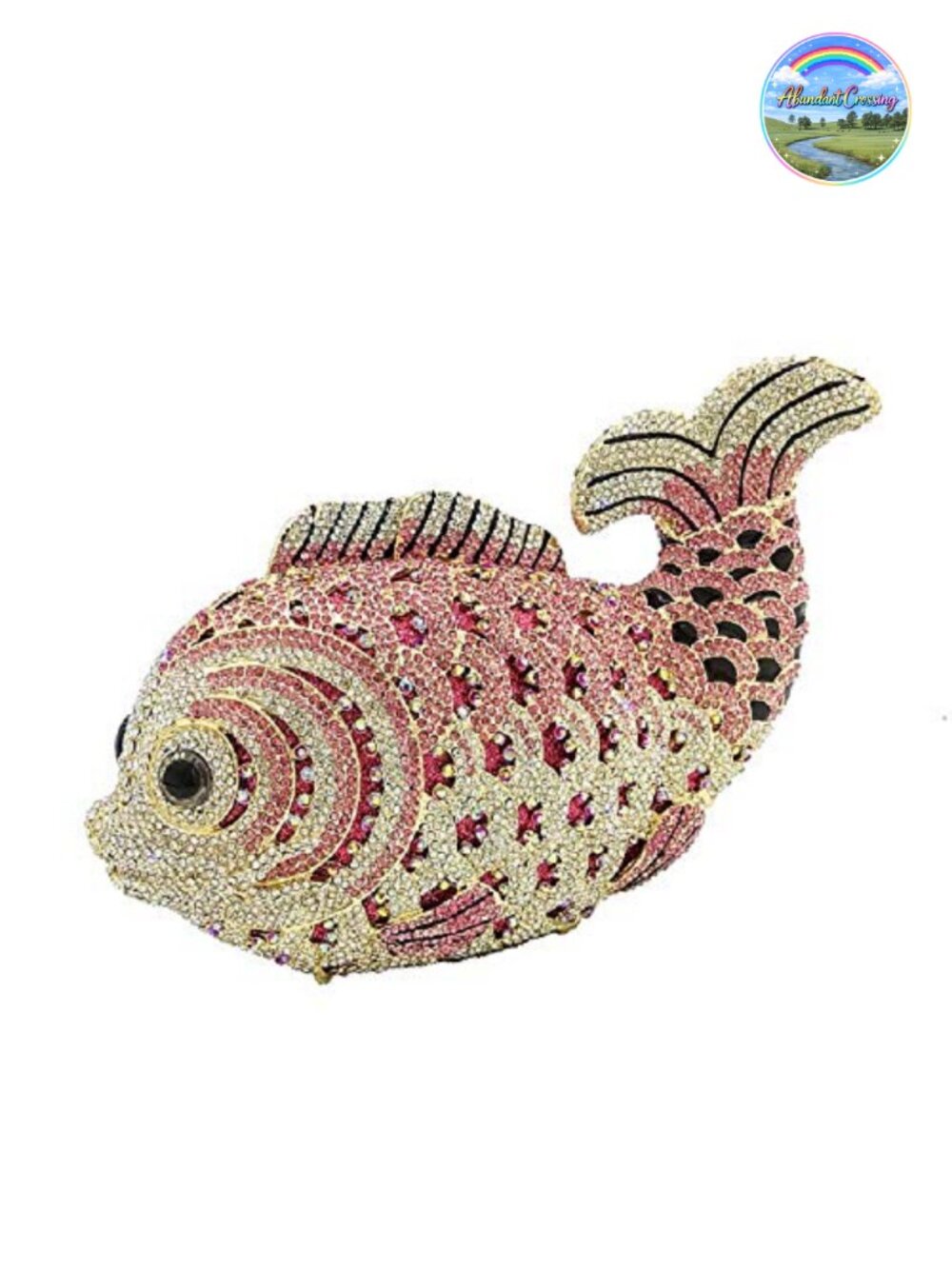 Fish Shape Crystal Clutch Evening Bag for Prom Wedding Party